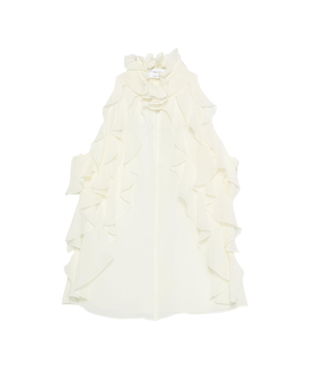 ALEXANDER MCQUEEN Белая шелковая блузы, фото 1