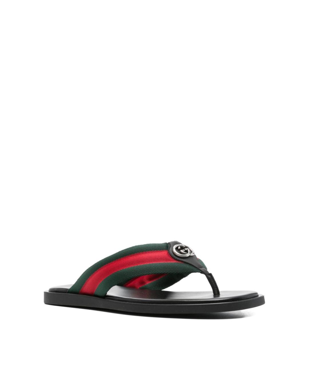 GUCCI Мульти кожаные шлепанцы, фото 2
