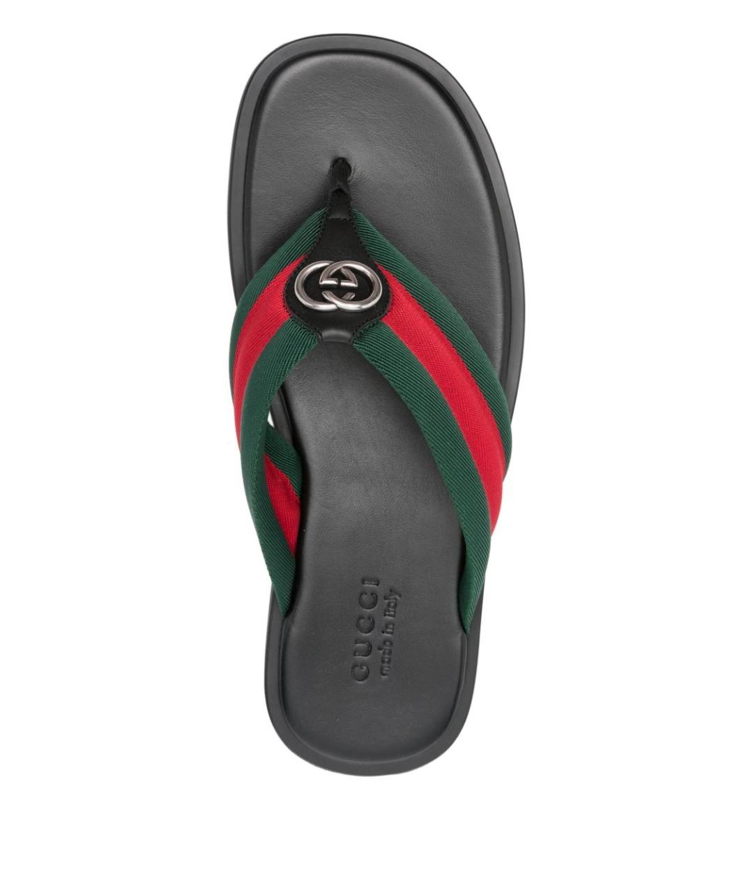 GUCCI Мульти кожаные шлепанцы, фото 4