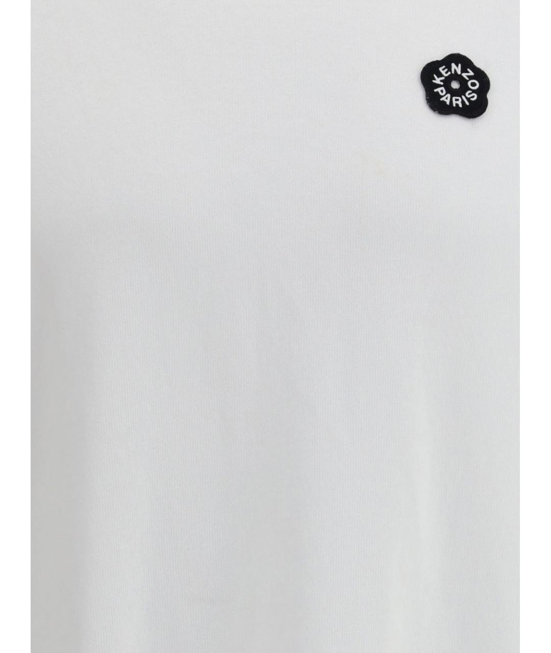 KENZO Белая хлопковая футболка, фото 2