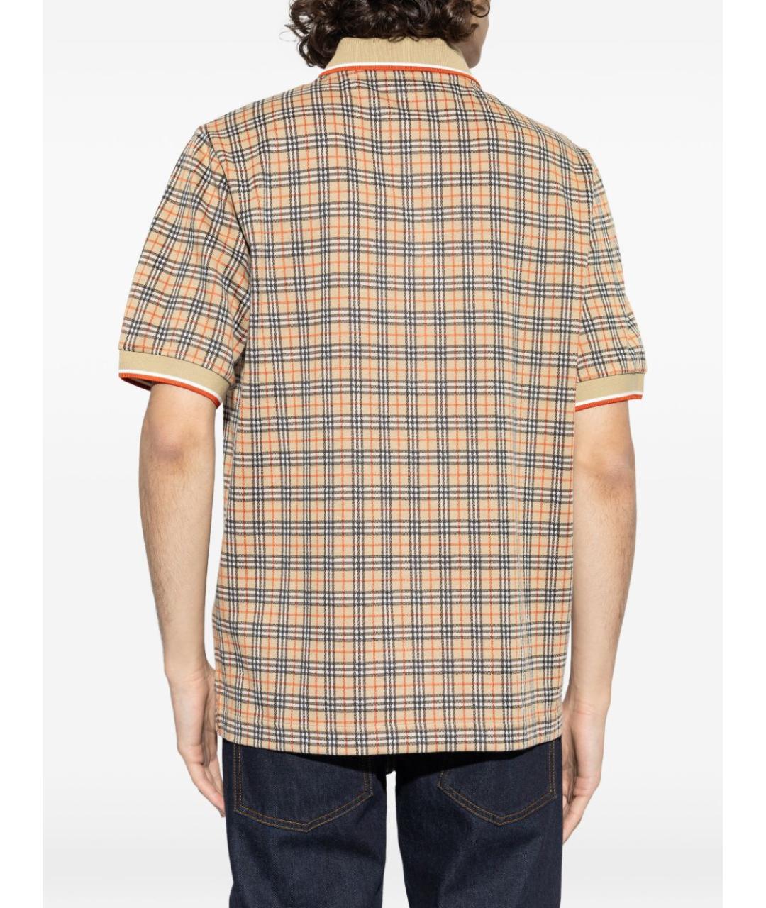 BURBERRY Мульти хлопковое поло с коротким рукавом, фото 3