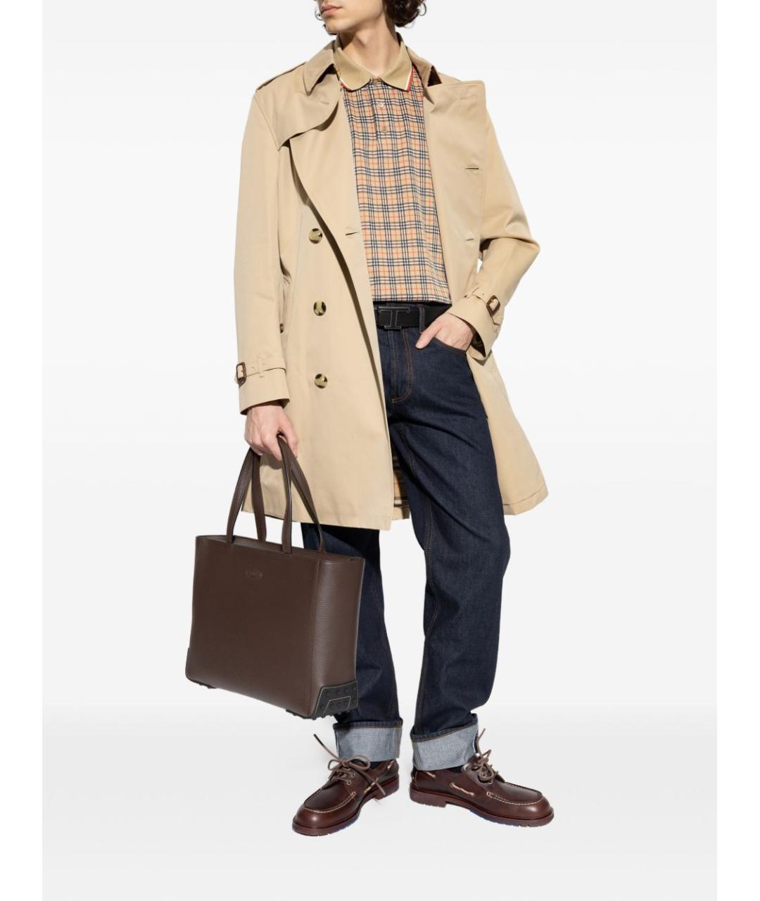 BURBERRY Мульти хлопковое поло с коротким рукавом, фото 5