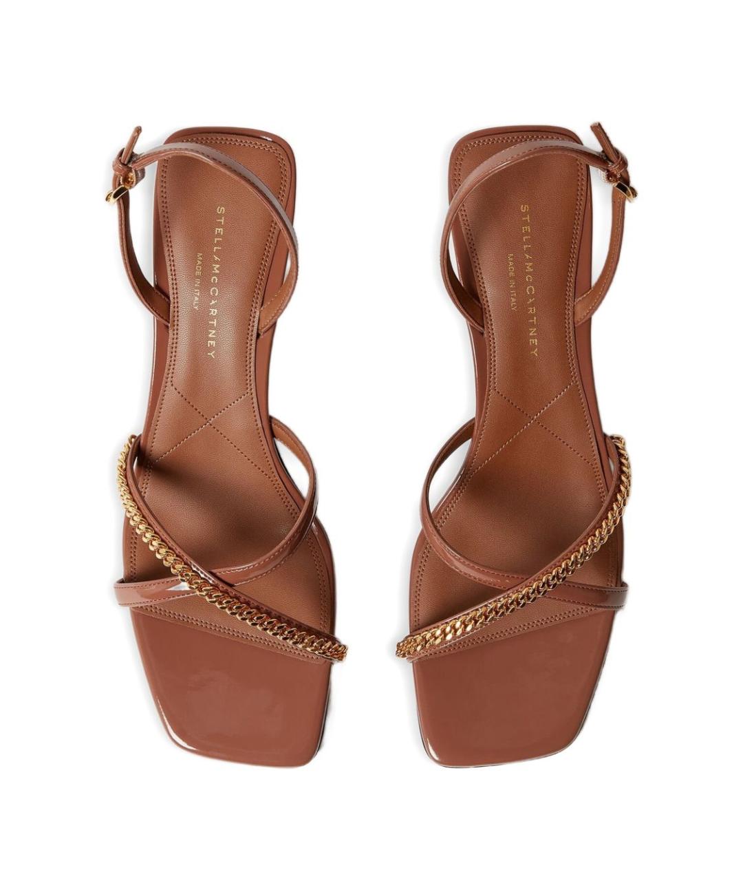 STELLA MCCARTNEY Коричневые босоножки из искусственной кожи, фото 3