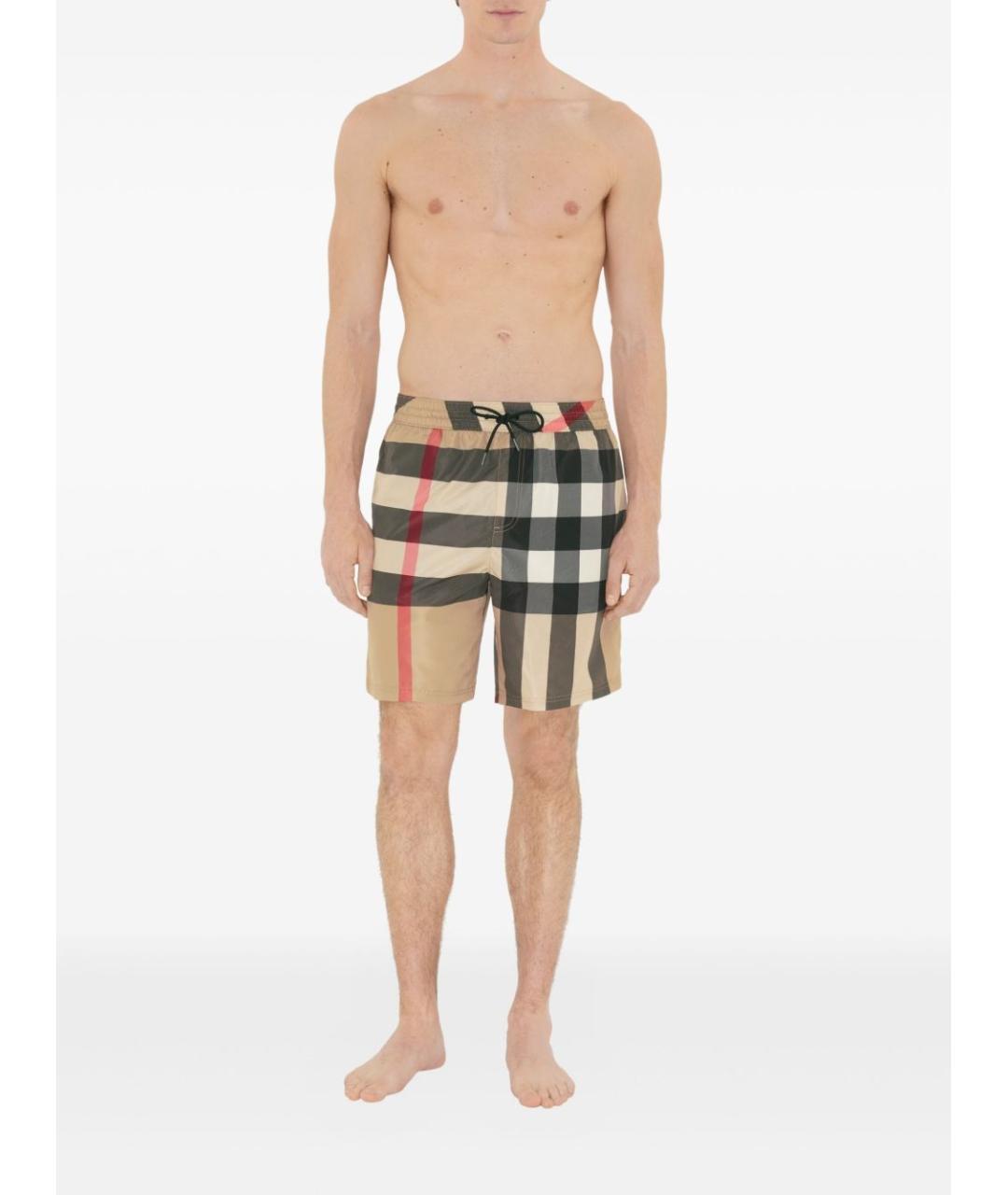 BURBERRY Мульти полиэстеровые шорты, фото 3