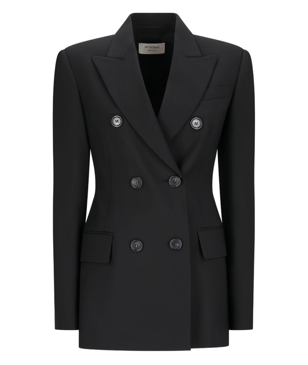 SPORTMAX Черный шерстяной жакет/пиджак, фото 1