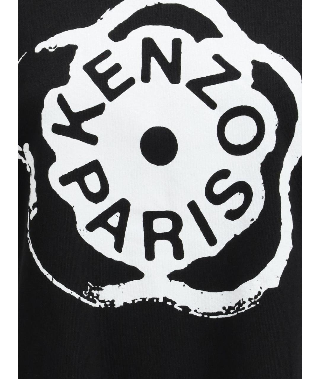 KENZO Черная хлопковая футболка, фото 3