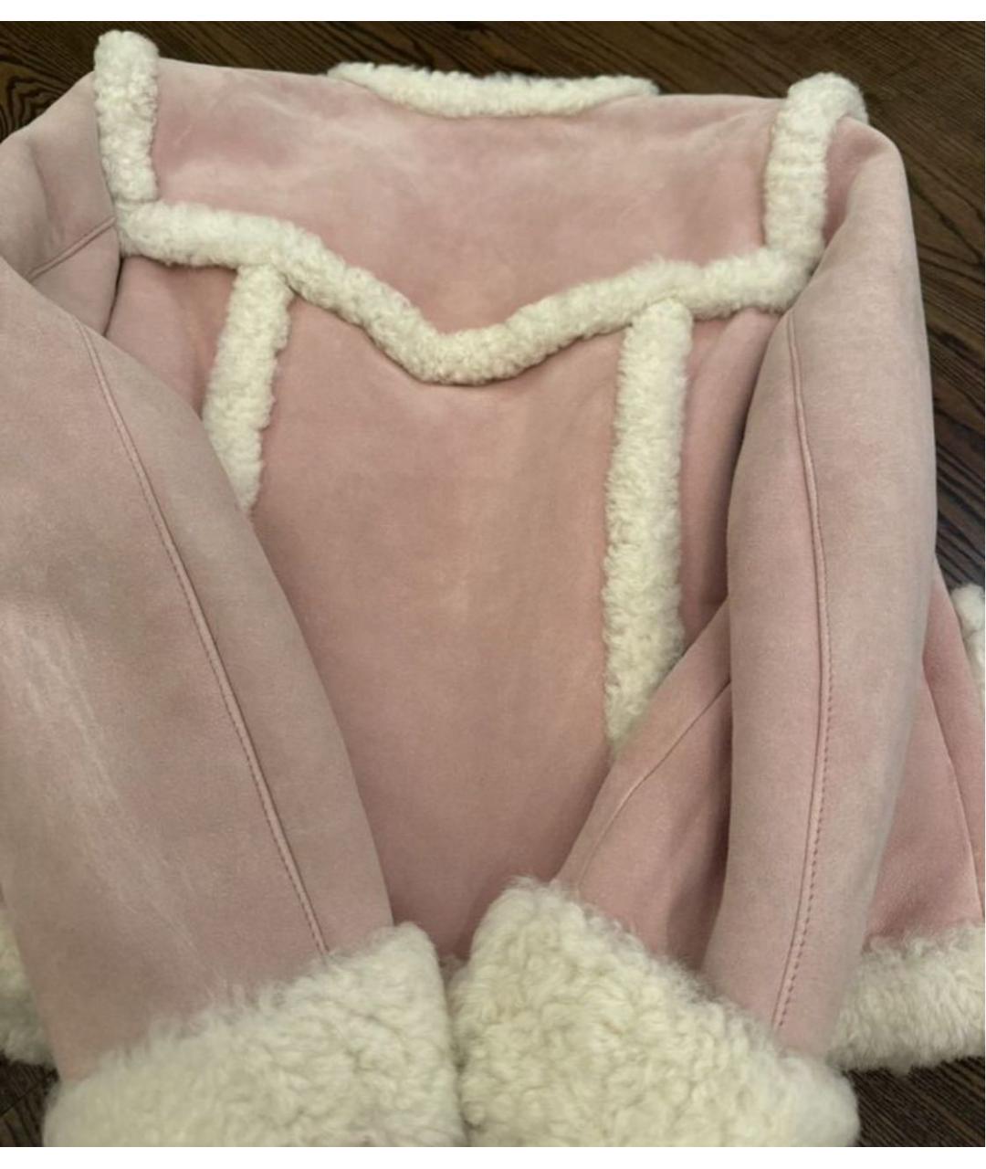 GUCCI Розовая замшевая дубленка, фото 3