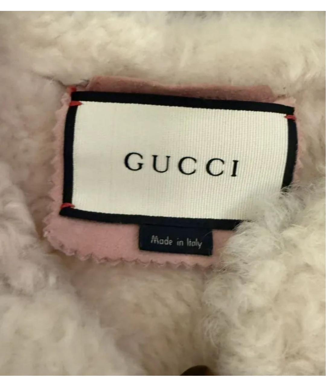 GUCCI Розовая замшевая дубленка, фото 5