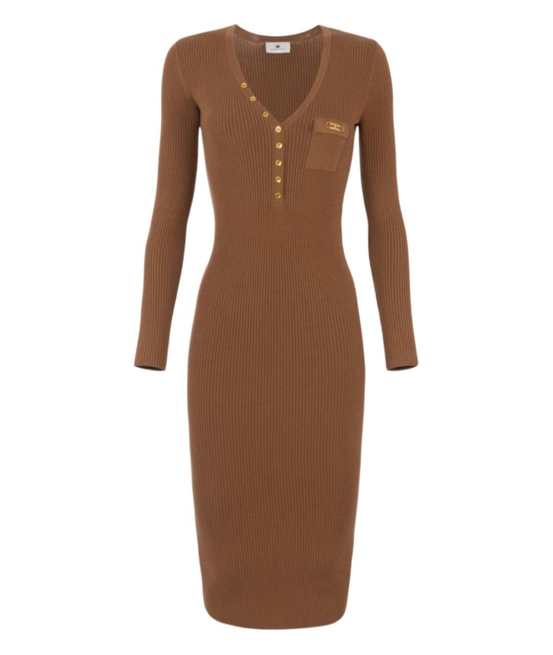 ELISABETTA FRANCHI Коричневое платье, фото 1