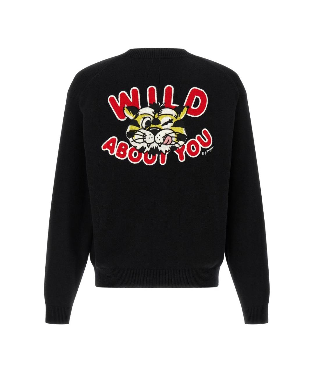 KENZO Черный шерстяной кардиган, фото 2