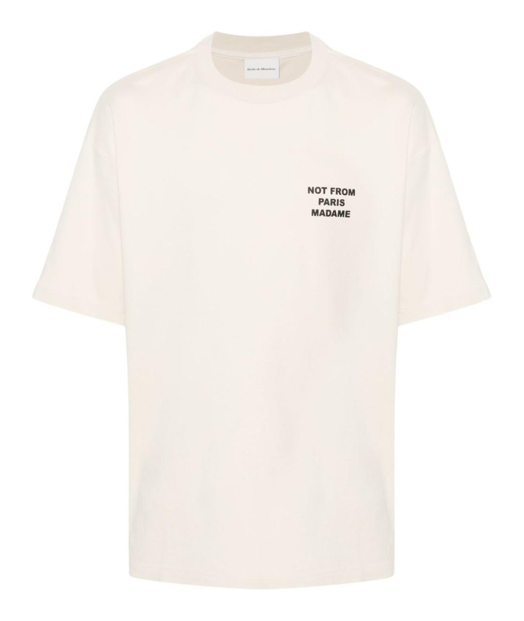 Drole de Monsieur Бежевая хлопковая футболка, фото 1