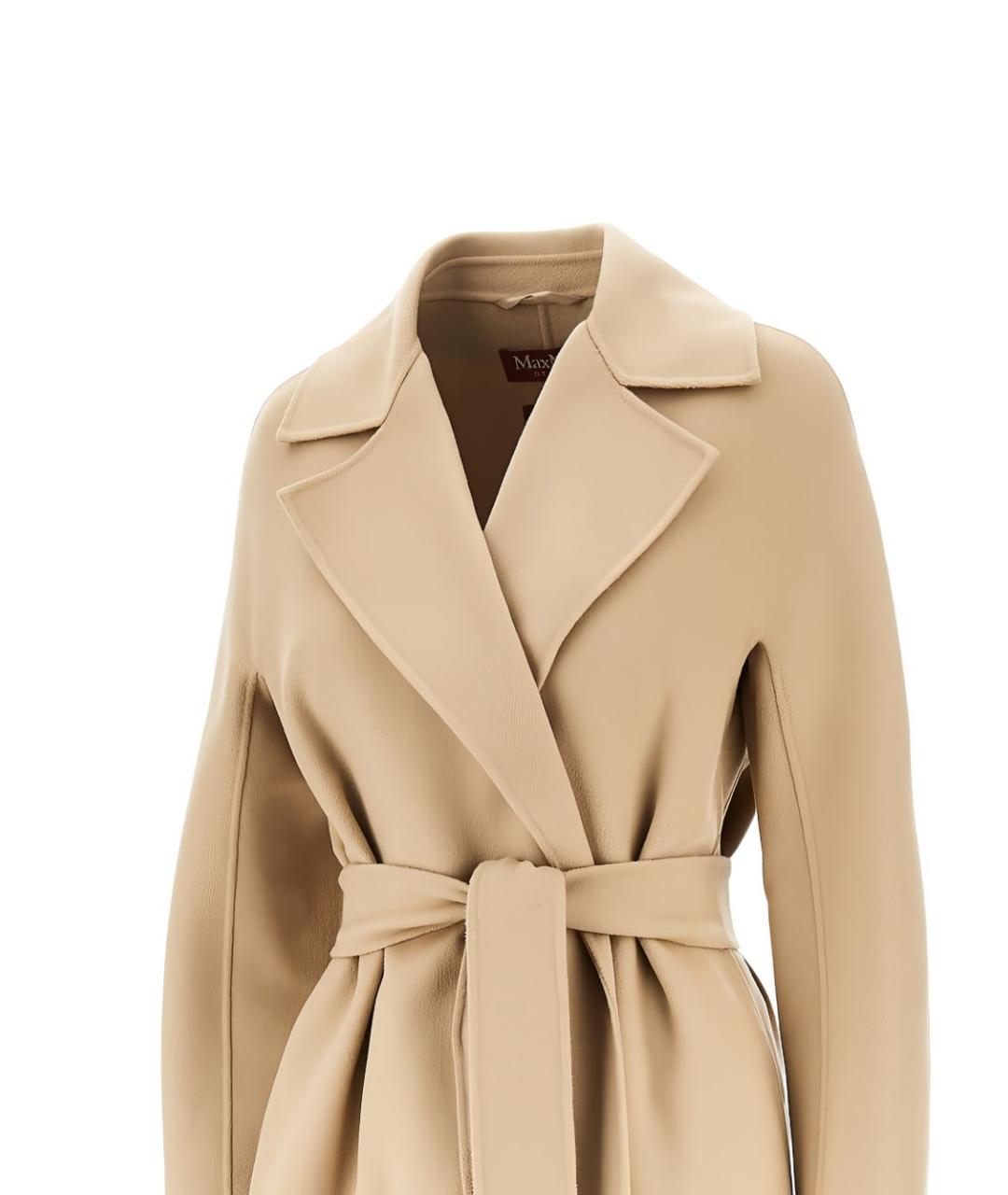 MAX MARA Бежевое шерстяное пальто, фото 2