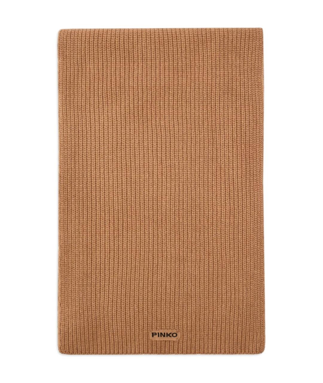 PINKO Коричневый шарф, фото 1