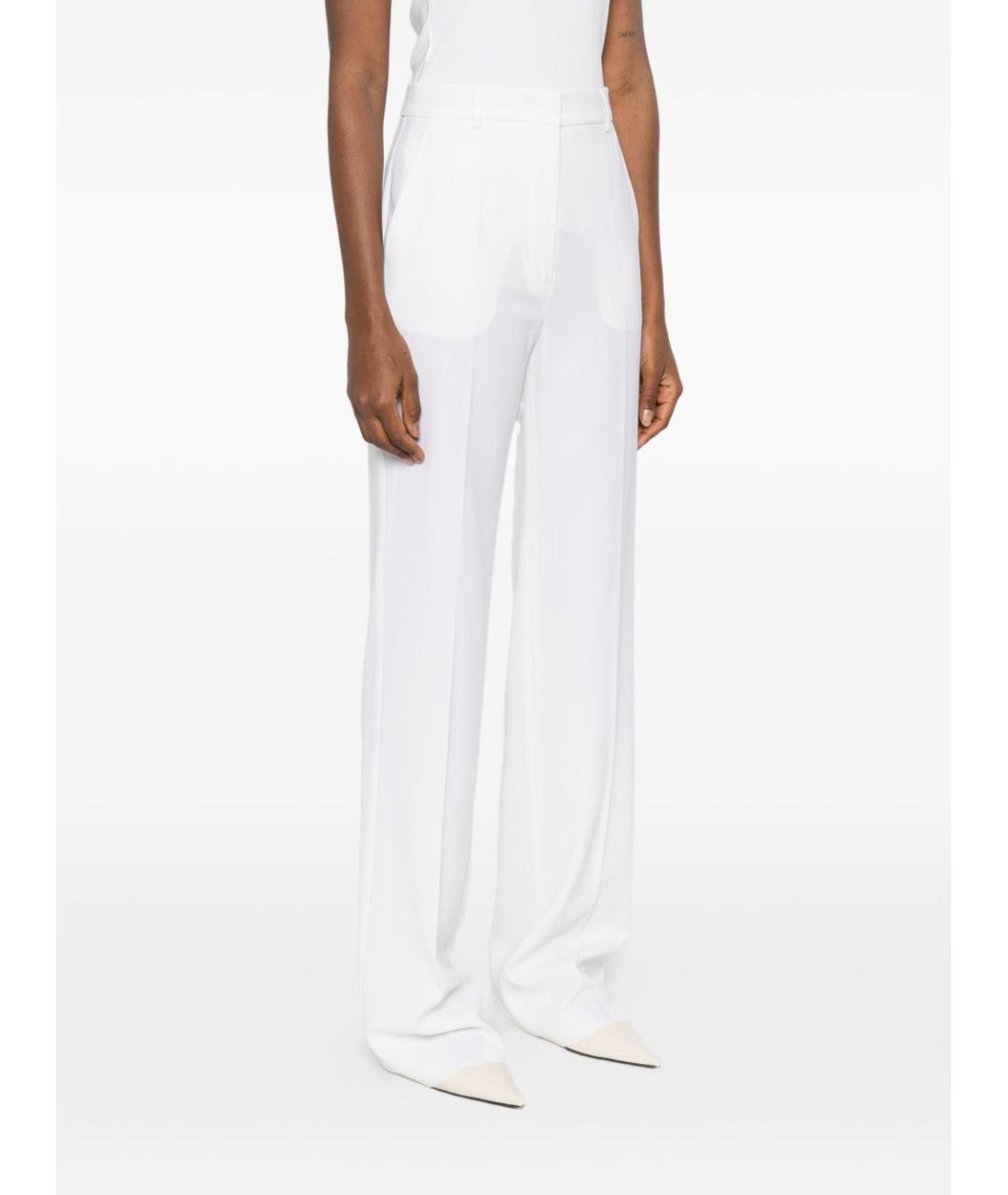 MAX MARA Белые прямые брюки, фото 3