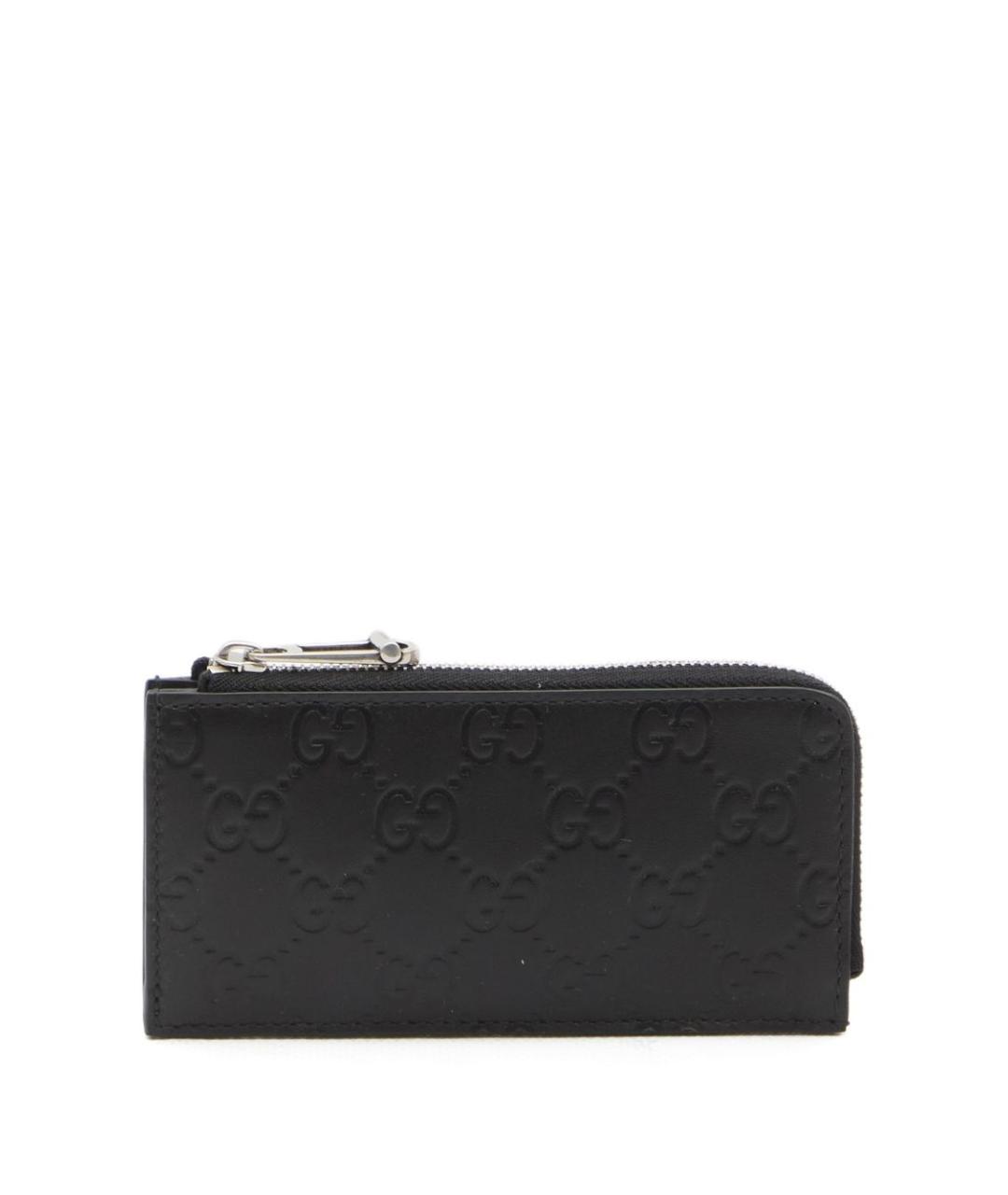 GUCCI Антрацитовый кожаный кошелек, фото 1