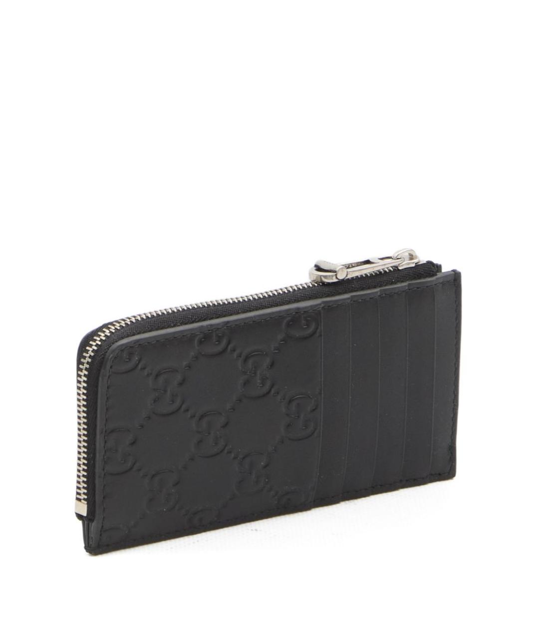 GUCCI Антрацитовый кожаный кошелек, фото 3