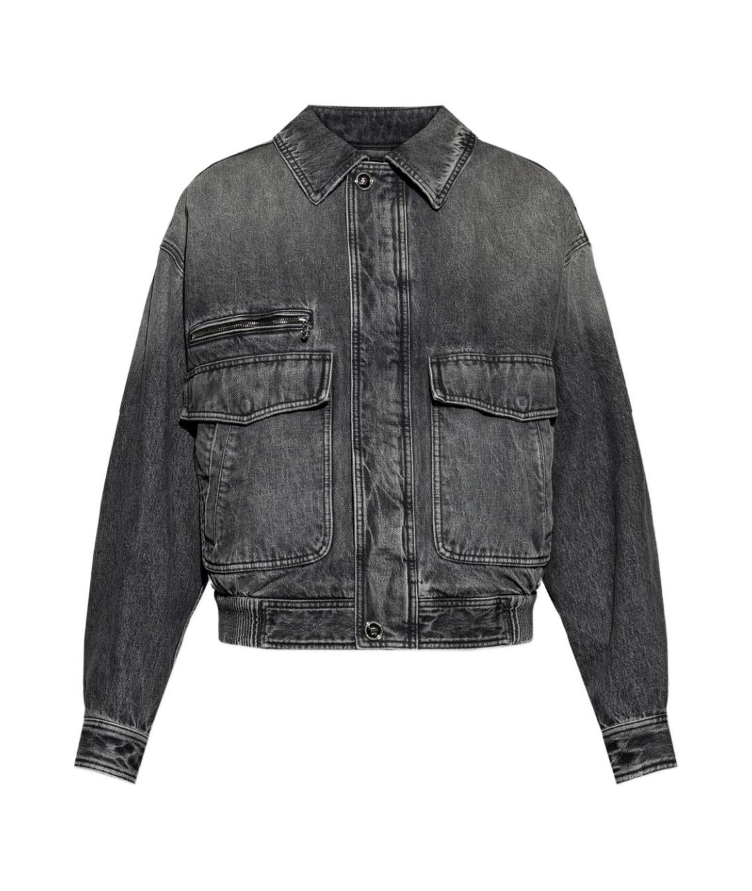 VERSACE Антрацитовая хлопковая кэжуал рубашка, фото 1