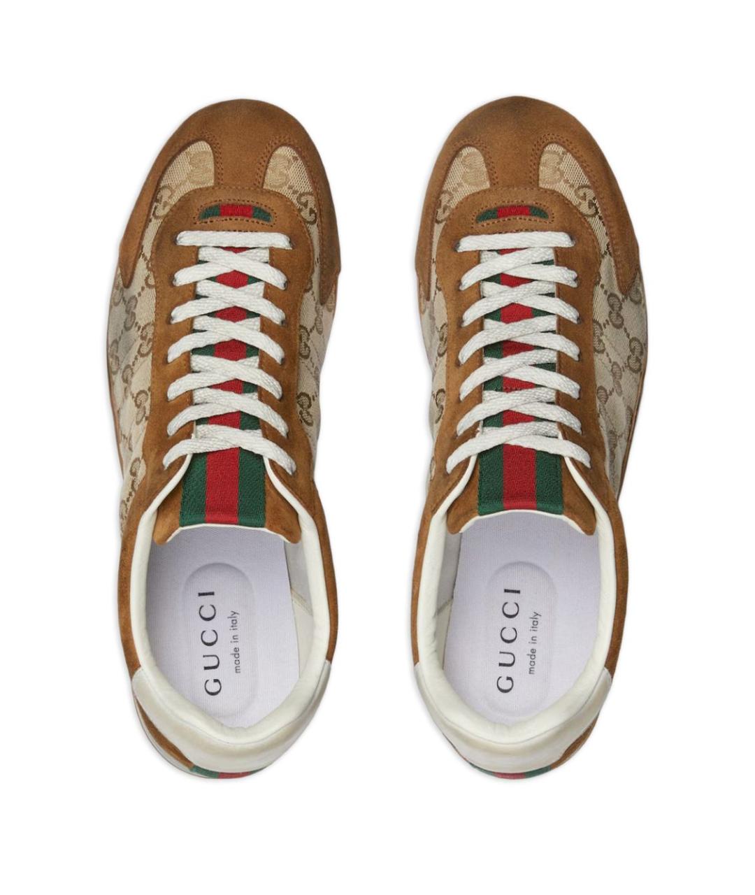 GUCCI Кожаные низкие кроссовки / кеды, фото 4