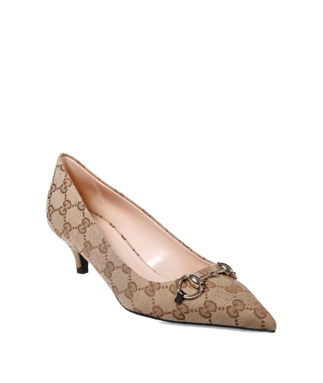 GUCCI Мульти текстильные лодочки на низком каблуке, фото 2