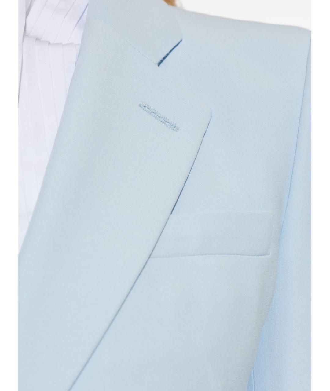 ALEXANDER MCQUEEN Голубой вискозный жакет/пиджак, фото 4