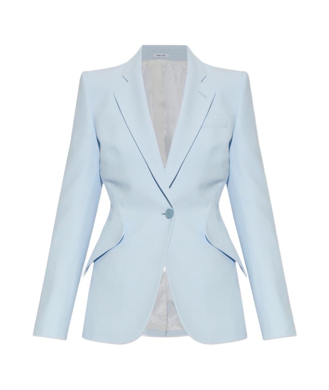 ALEXANDER MCQUEEN Голубой вискозный жакет/пиджак, фото 1