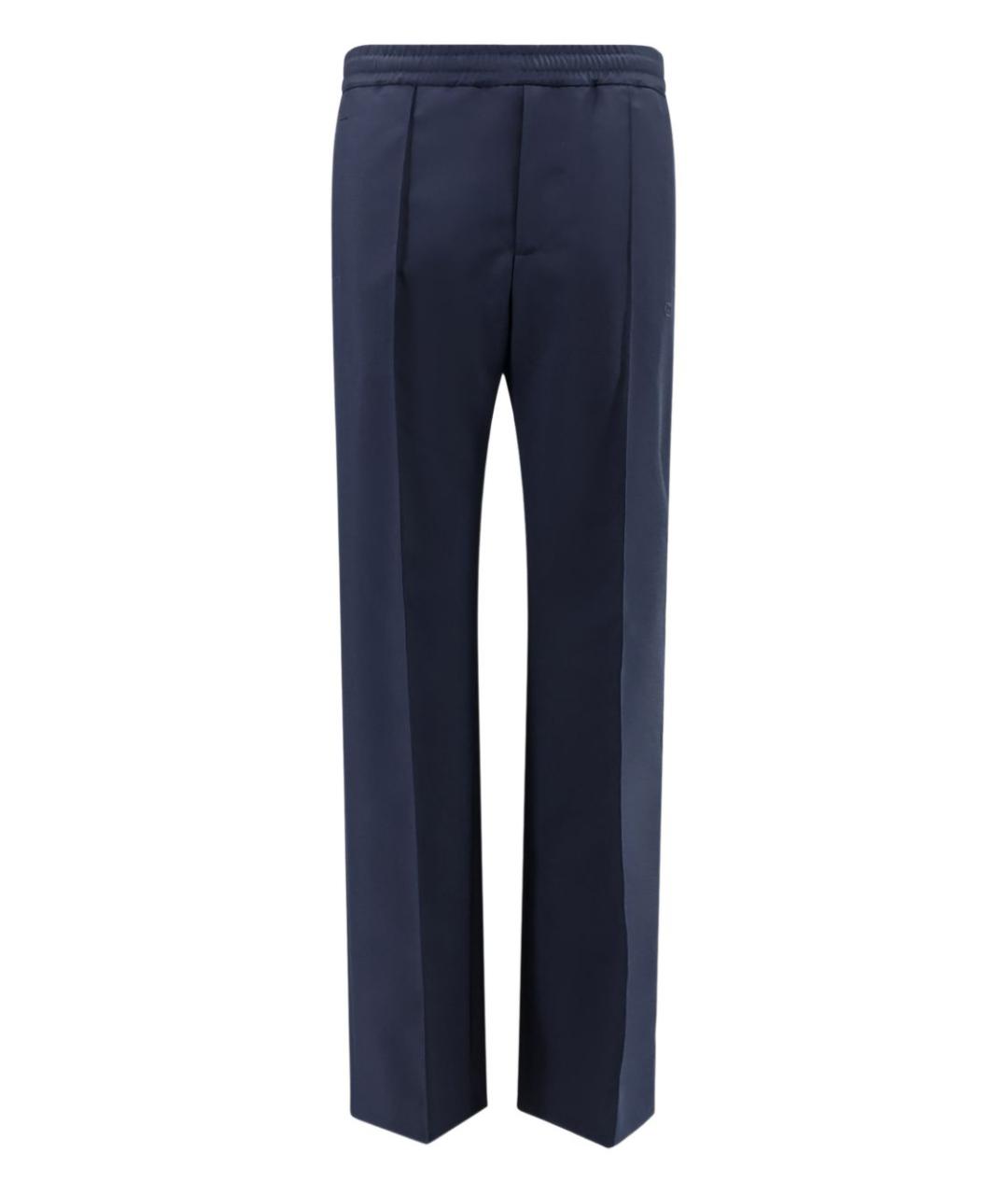 GUCCI Синие полиэстеровые классические брюки, фото 1