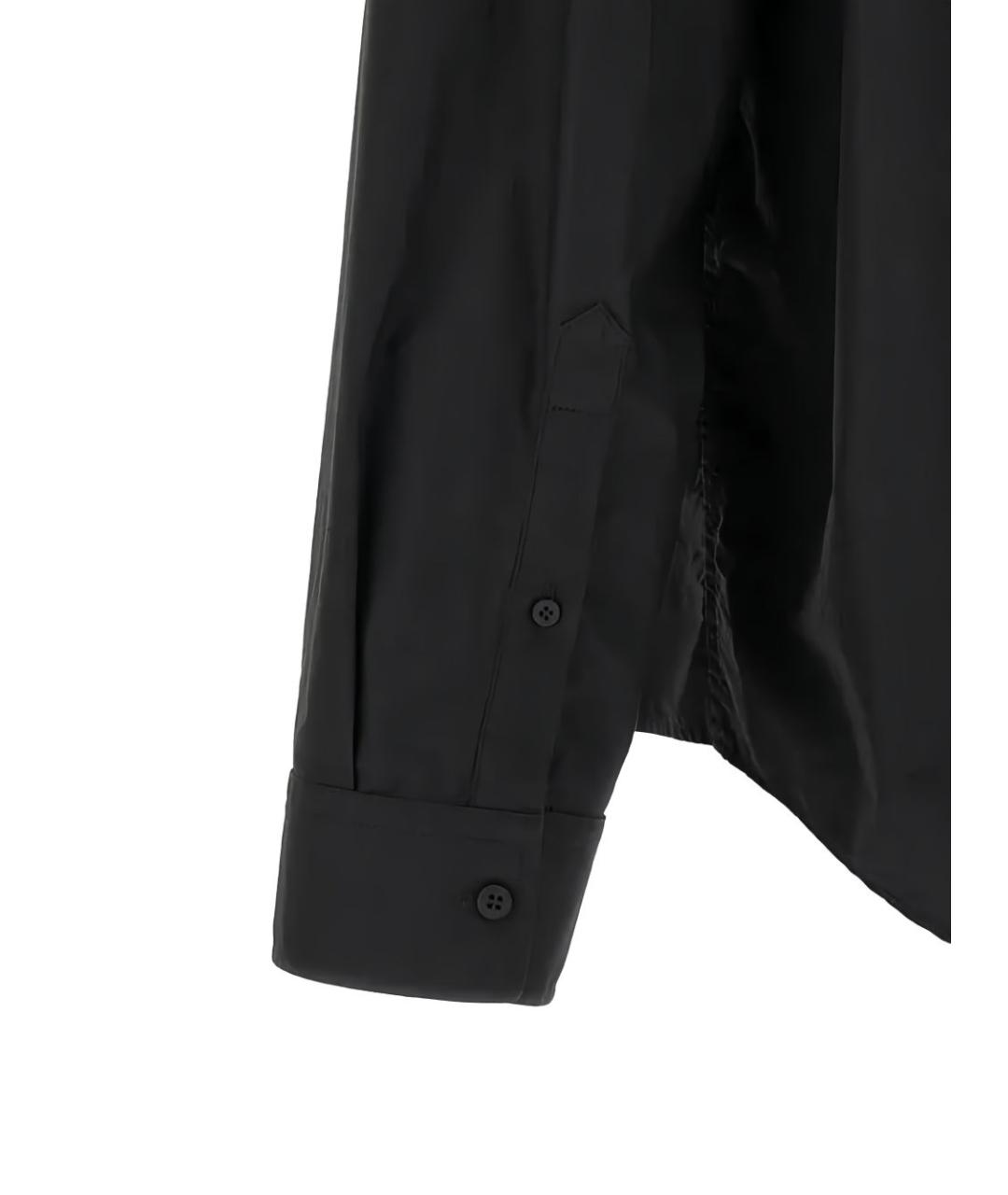 BALENCIAGA Черная хлопковая кэжуал рубашка, фото 4