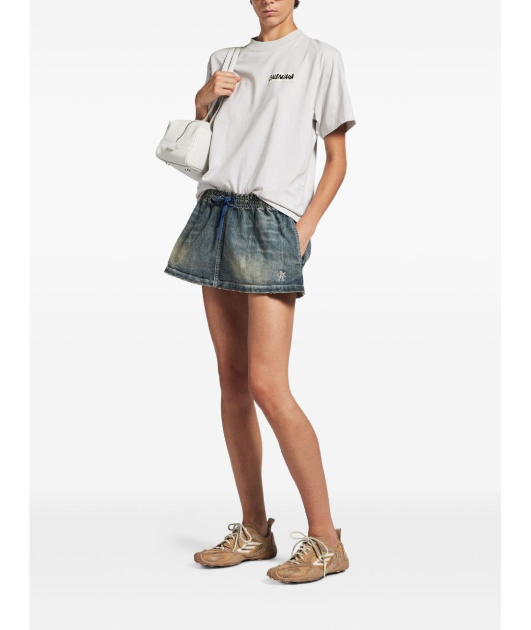 BALENCIAGA Белая хлопковая футболка, фото 4