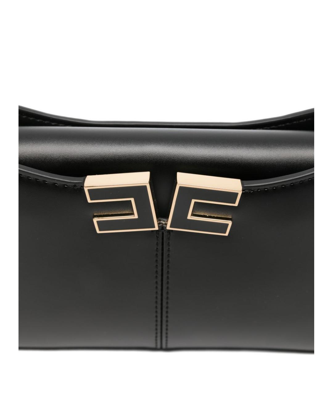 ELISABETTA FRANCHI Черная сумка через плечо из искусственной кожи, фото 4