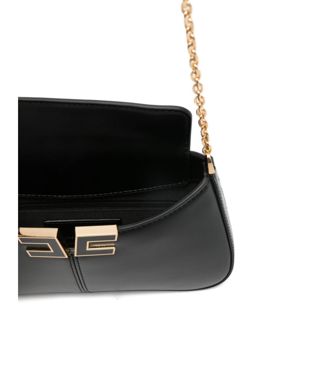 ELISABETTA FRANCHI Черная сумка через плечо из искусственной кожи, фото 3