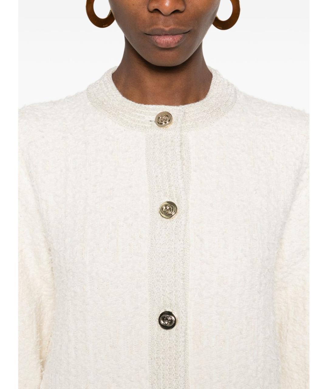 GUCCI Белый шерстяной жакет/пиджак, фото 4