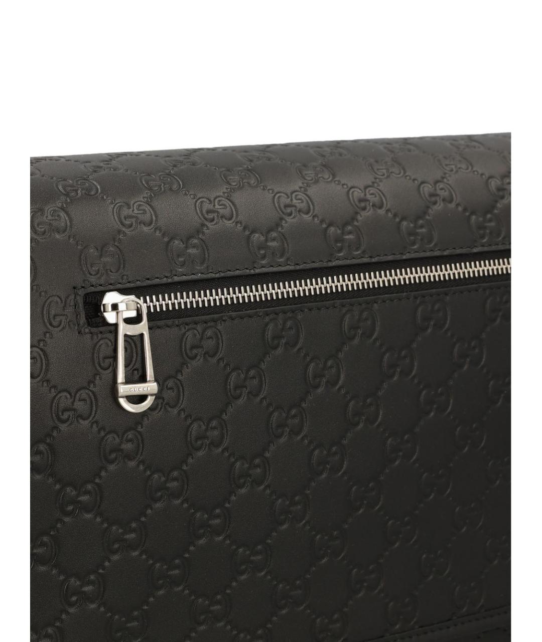 GUCCI Черная кожаная сумка на плечо, фото 3