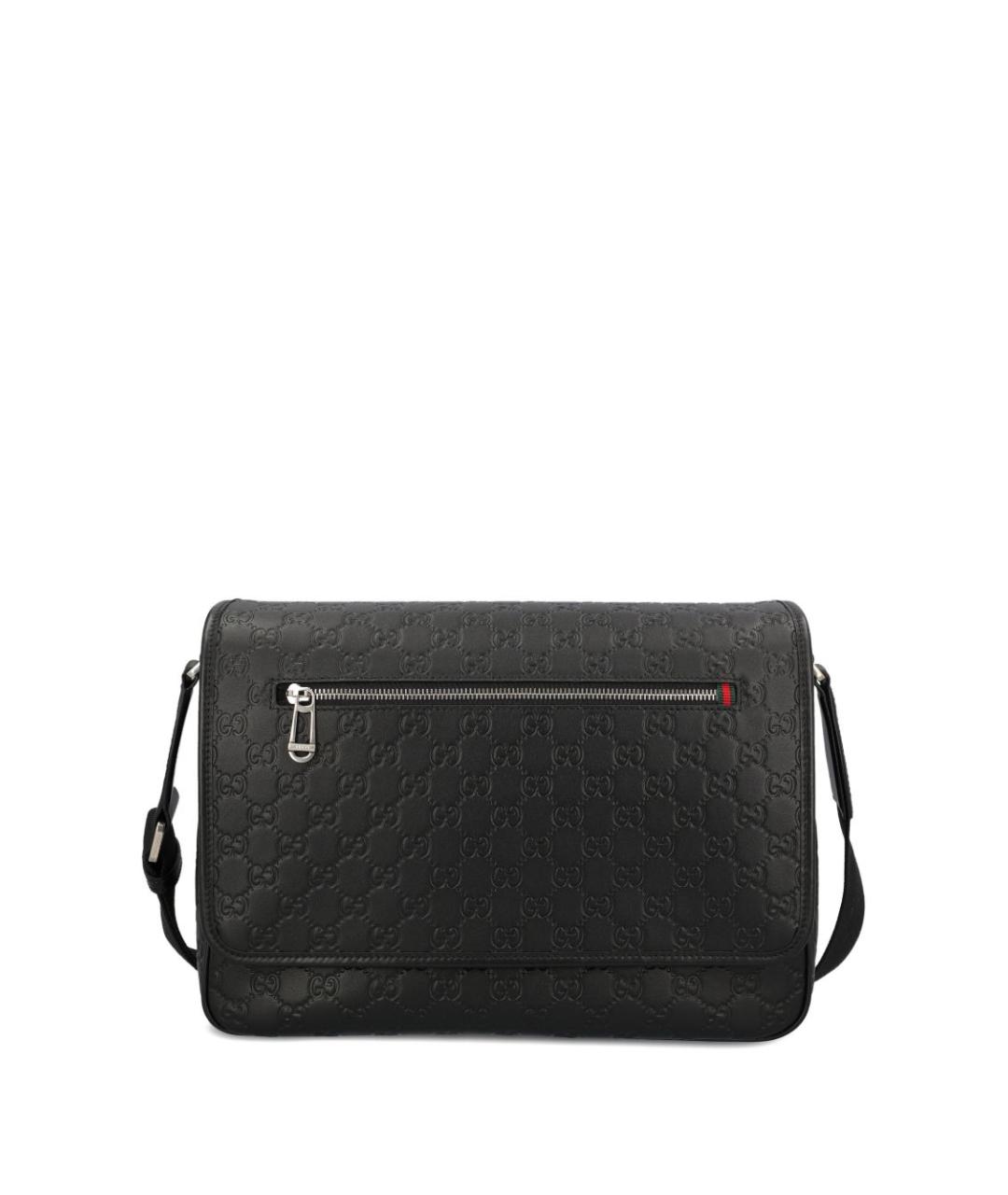 GUCCI Черная кожаная сумка на плечо, фото 1