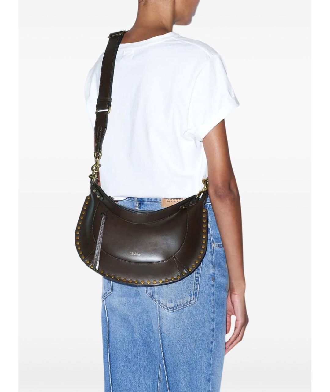 ISABEL MARANT Коричневая кожаная сумка через плечо, фото 4