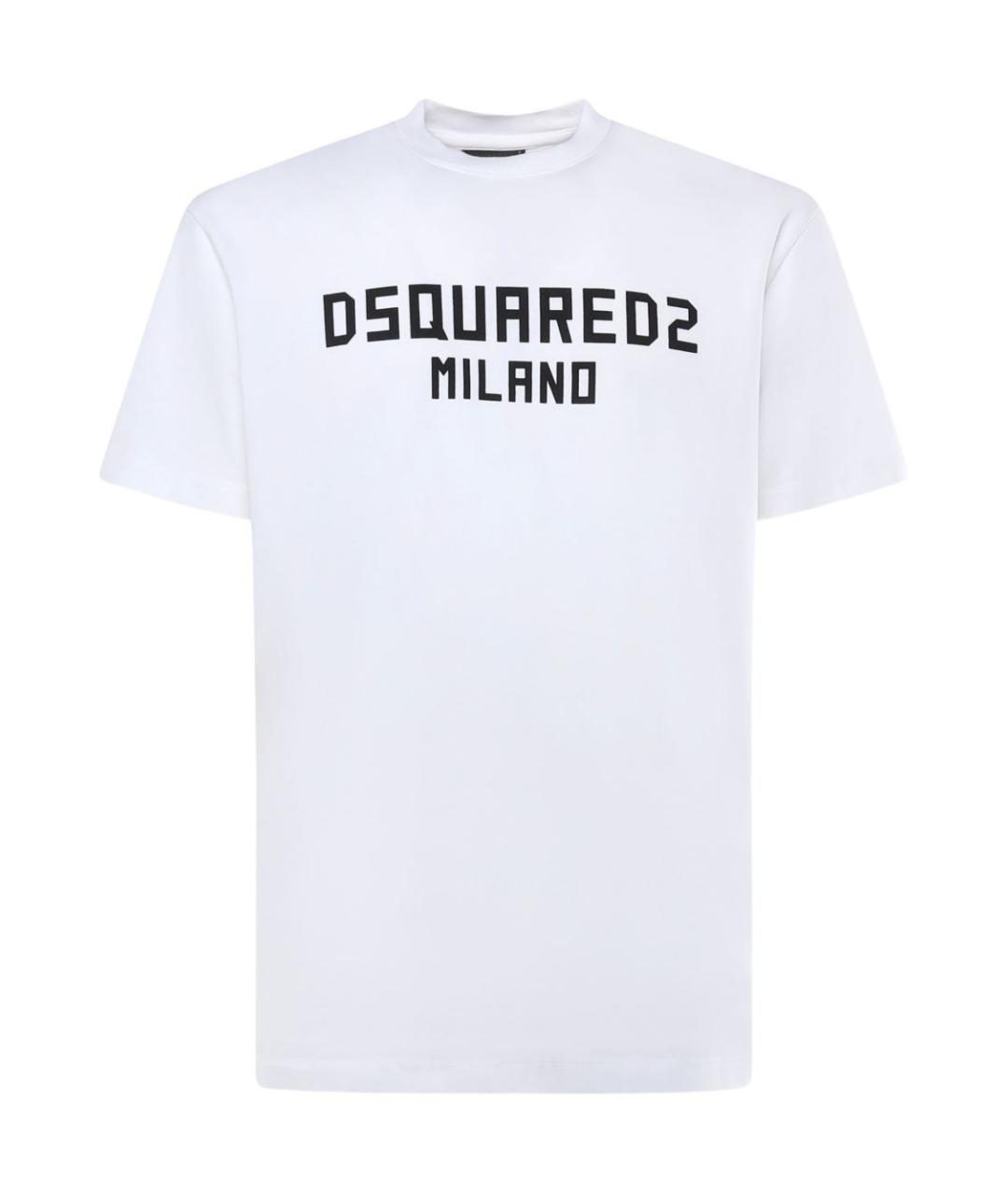DSQUARED2 Белая хлопковая футболка, фото 1