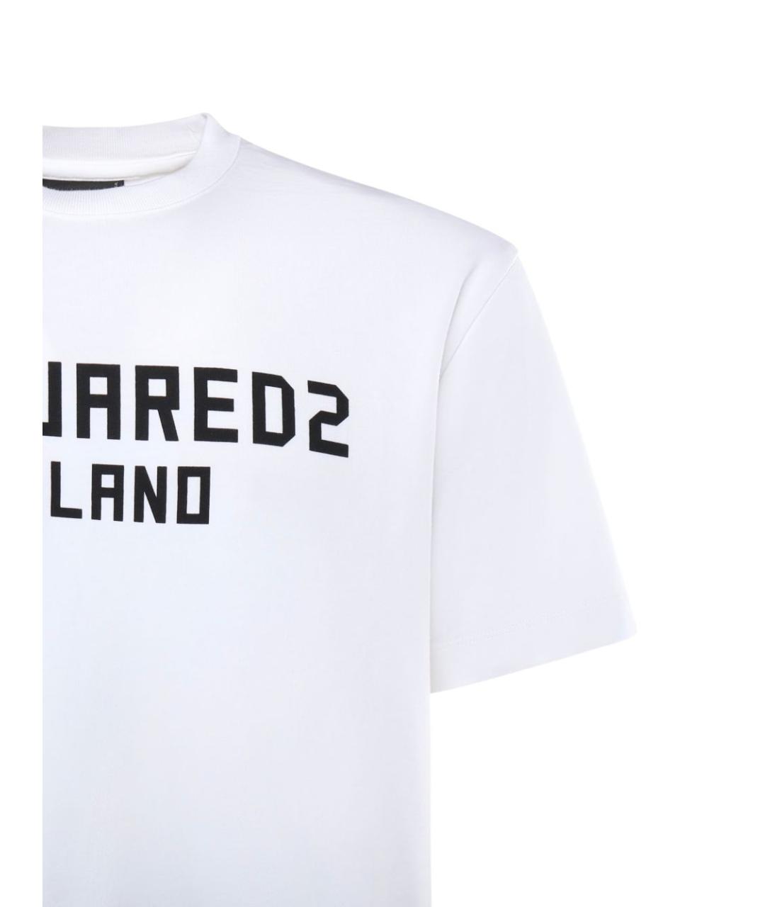 DSQUARED2 Белая хлопковая футболка, фото 3