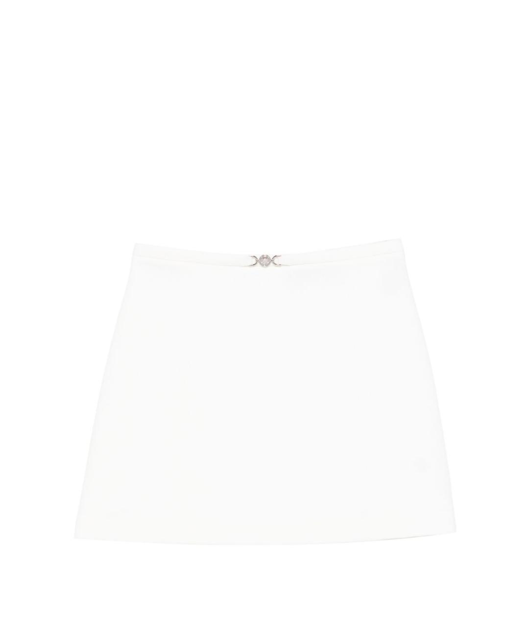 VERSACE Белая шерстяная юбка мини, фото 1