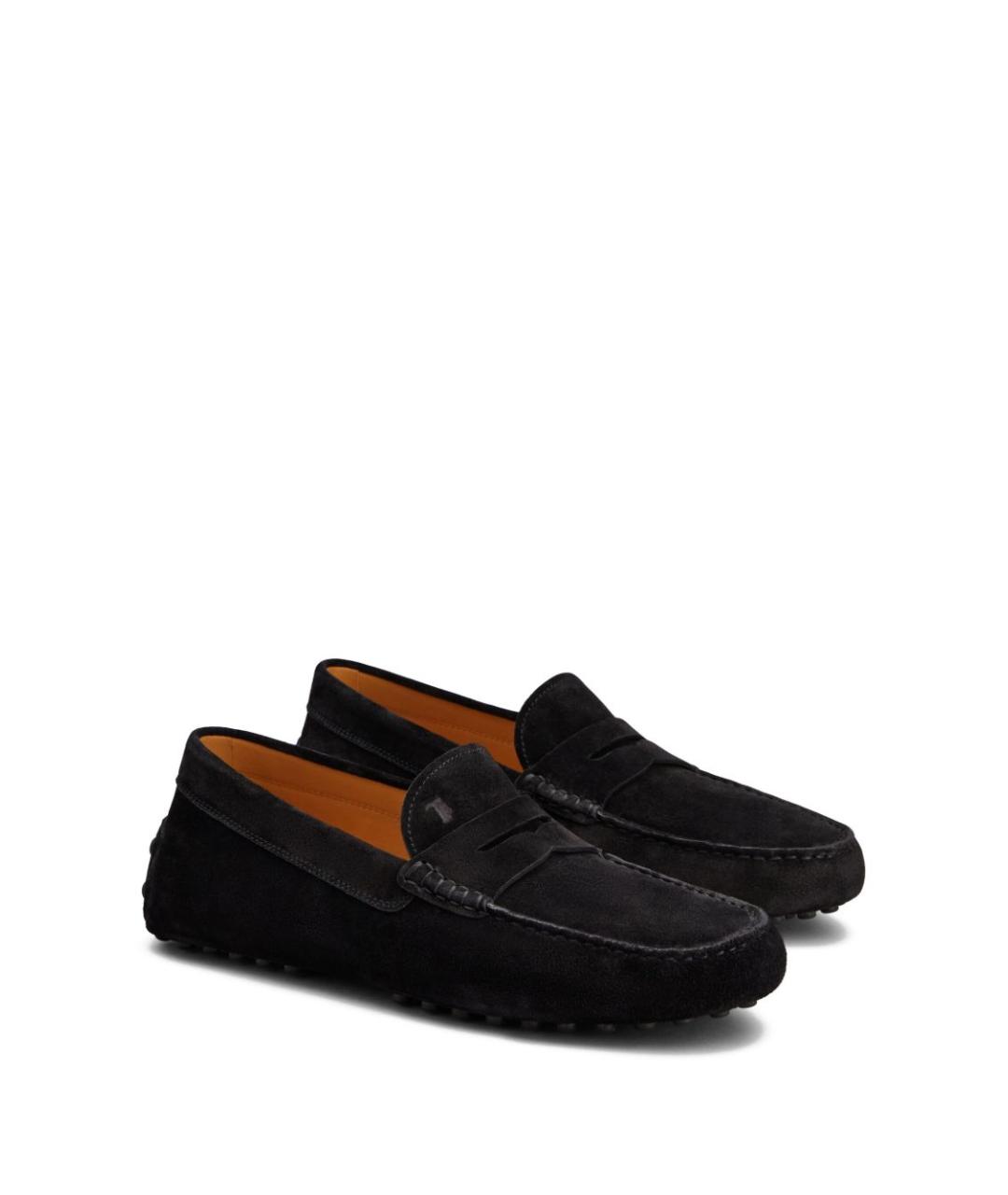 TOD'S Черные замшевые мокасины, фото 4