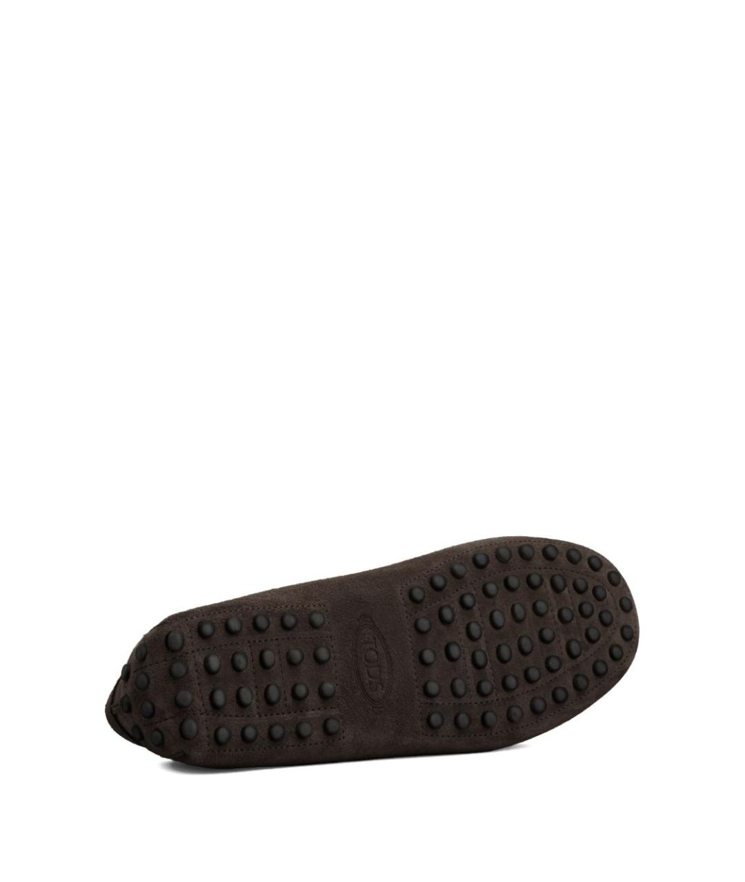 TOD'S Коричневые замшевые мокасины, фото 3