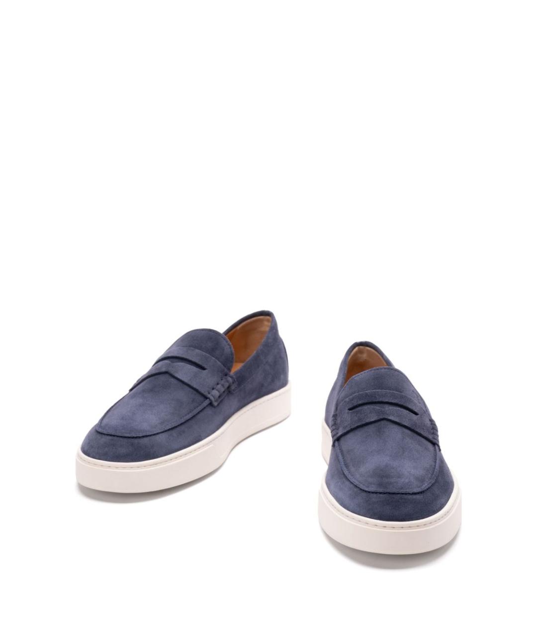 TOD'S Синие замшевые лоферы, фото 2