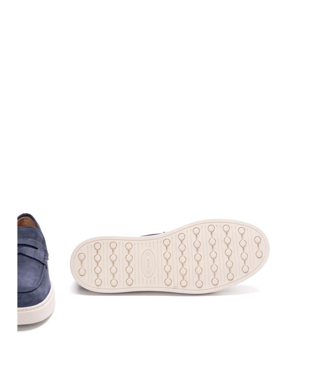 TOD'S Синие замшевые лоферы, фото 4