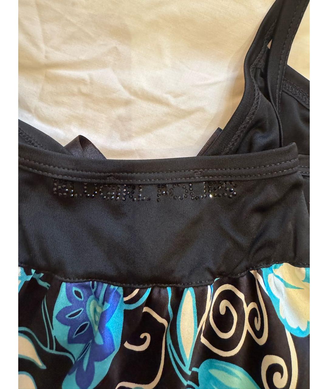 BLUGIRL Черная шелковая блузы, фото 2