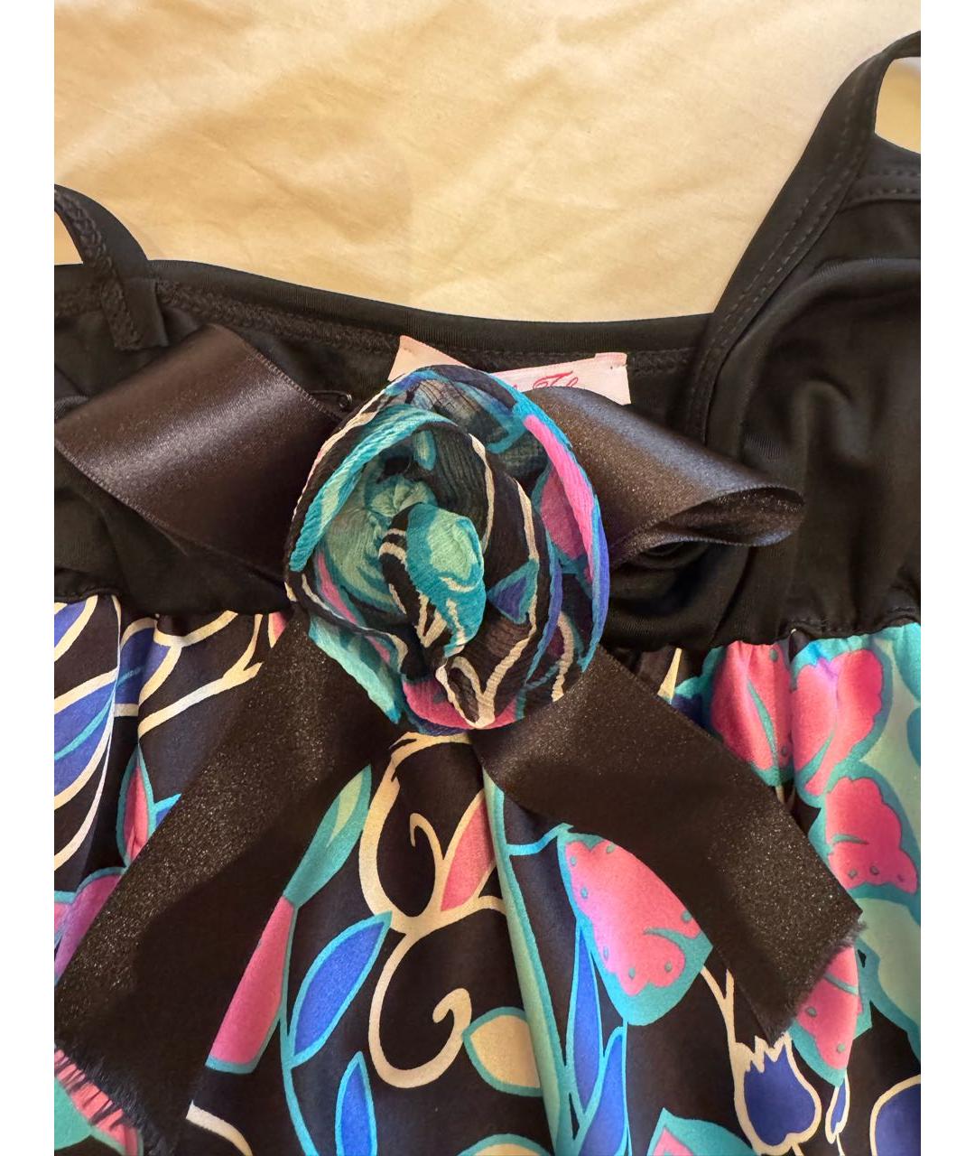 BLUGIRL Черная шелковая блузы, фото 3