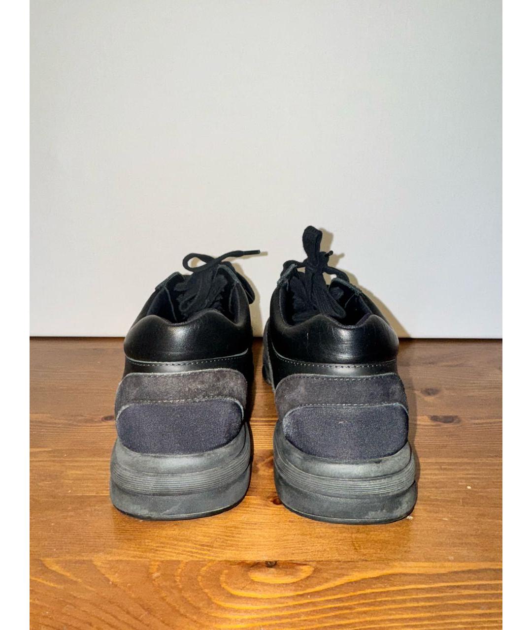 CHANEL Черные кожаные кроссовки, фото 4