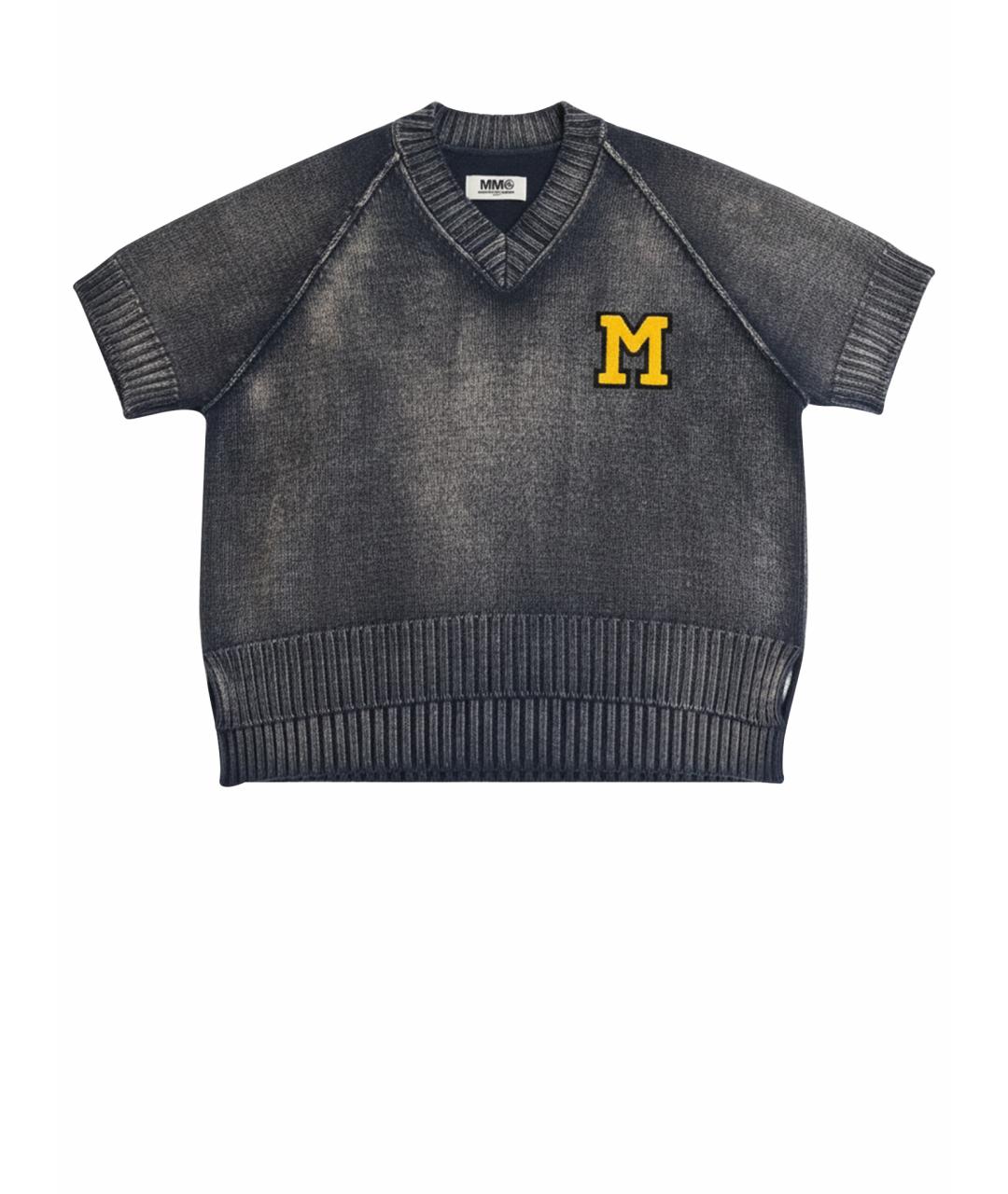 MM6 MAISON MARGIELA Темно-синяя хлопковая жилетка, фото 1