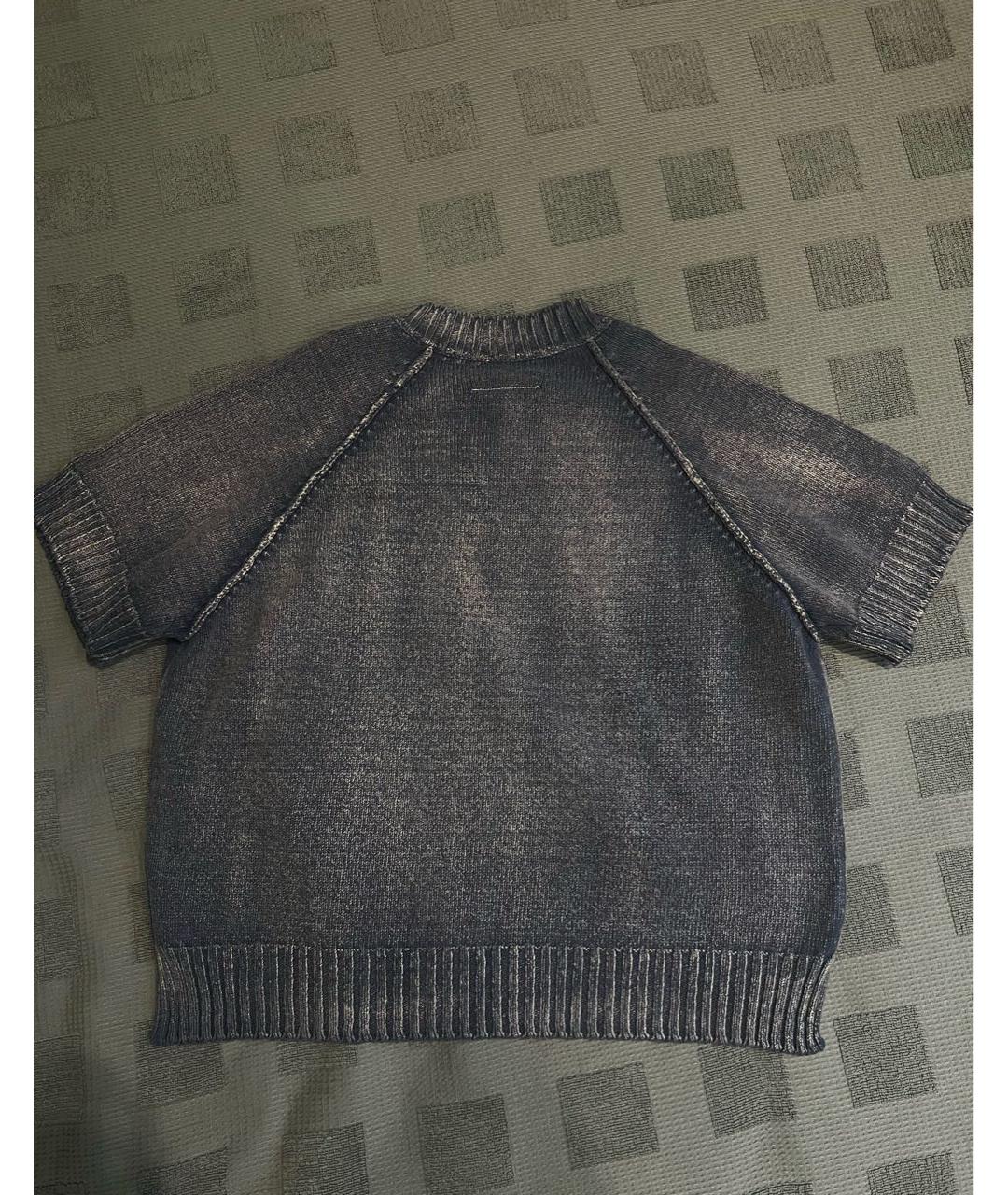 MM6 MAISON MARGIELA Темно-синяя хлопковая жилетка, фото 2