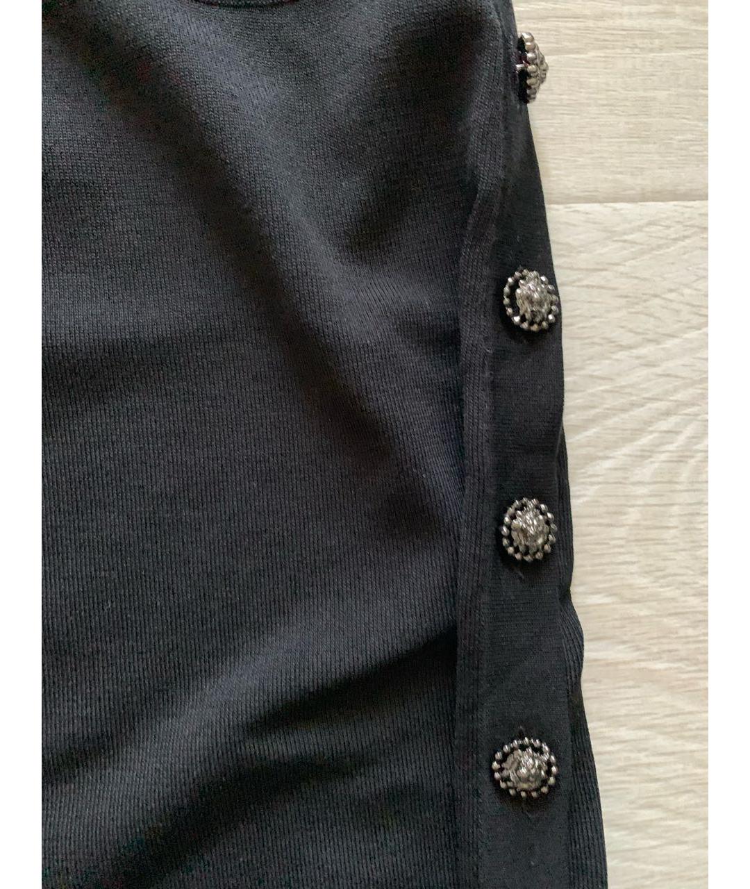 CHANEL Черное хлопко-эластановое повседневное платье, фото 4