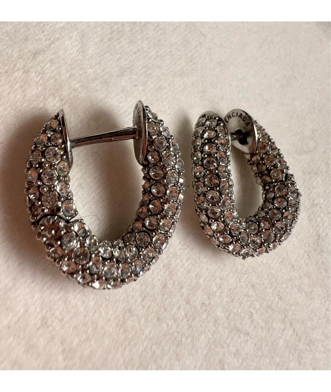 BALENCIAGA Серебряные латунные серьги, фото 3