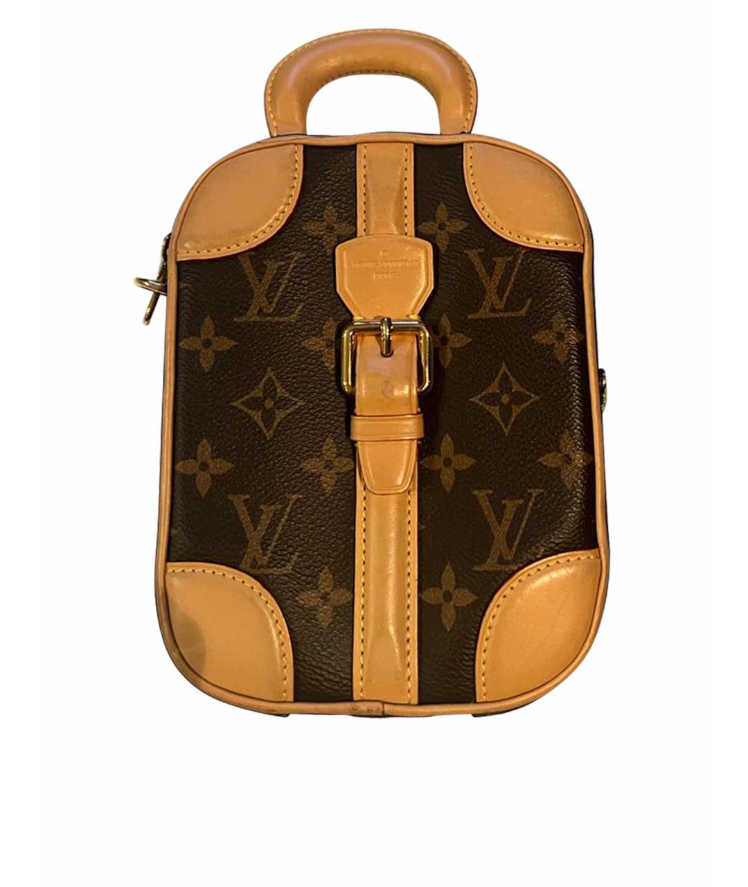 LOUIS VUITTON Коричневая кожаная сумка через плечо, фото 1