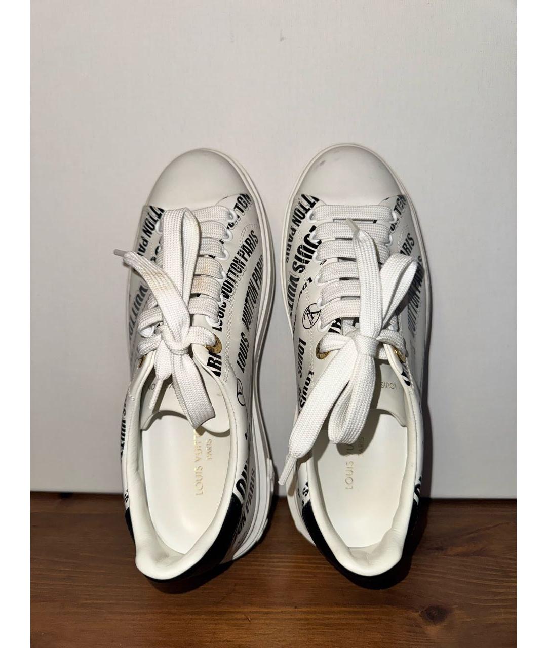 LOUIS VUITTON Белые кожаные кроссовки, фото 3